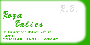 roza balics business card